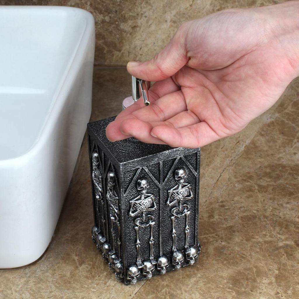 Resin Pump Bottle, 460ml Refillable Shampoo and Conditioner Dispenser, Hand Sanitizer, Shower Gel Bottles with Pump for Bathroom - Cool Decorations