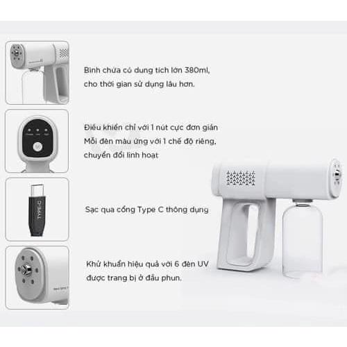 Súng cầm tay phun sương khử khuẩn Nano K5 Pro