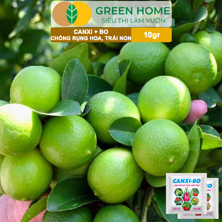 Phân Bón Canxi Bo Greenhome, Viên 10Gr, Tăng Đậu Trái, Chống Rụng Hoa Và Trái Non, Chống Thối Trái