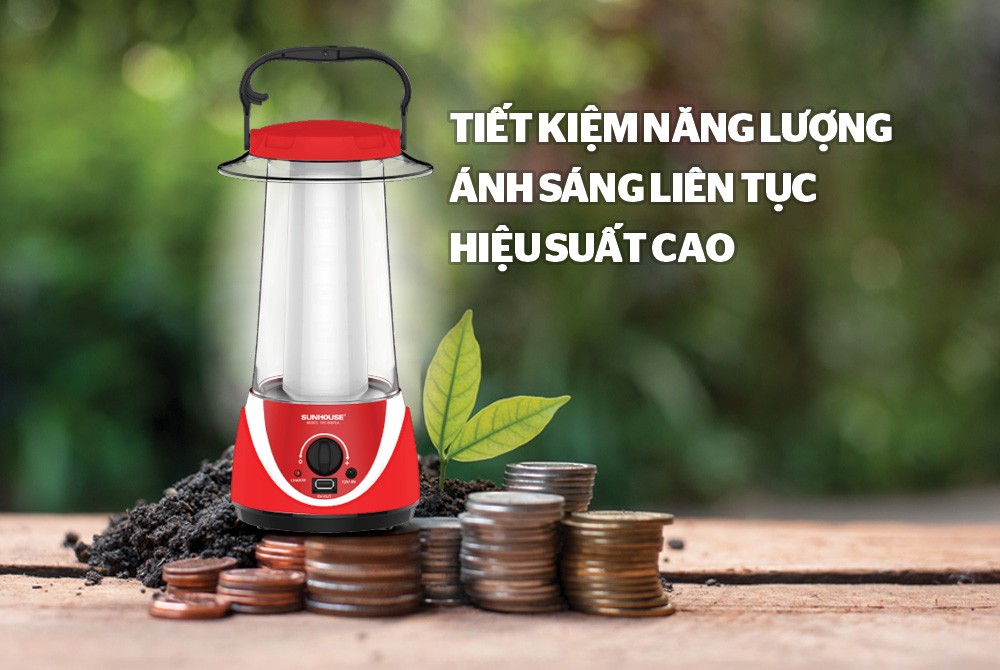Đèn Tích Điện Đa Năng 360LED Sunhouse SHE-6037LA - Màu Ngẫu Nhiên - Chính Hãng