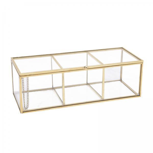 2X Copper Frame Storage Organizer Box Make Up Brush Holder Storage Case