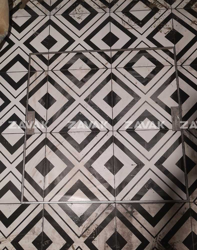 [BẢO HÀNH 2 NĂM] Nắp bể nước ngầm Zavak MHI-70 dùng trong nhà, KT70x70cm, lát gạch dày 1.2cm, chịu tải xe máy, inox 304