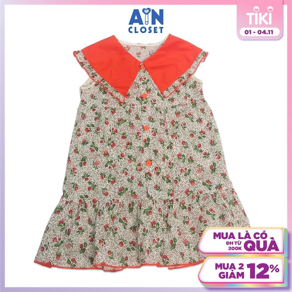 Đầm bé gái họa tiết Hoa Tiểu muội cotton - AICDBGDDCOYD - AIN Closet