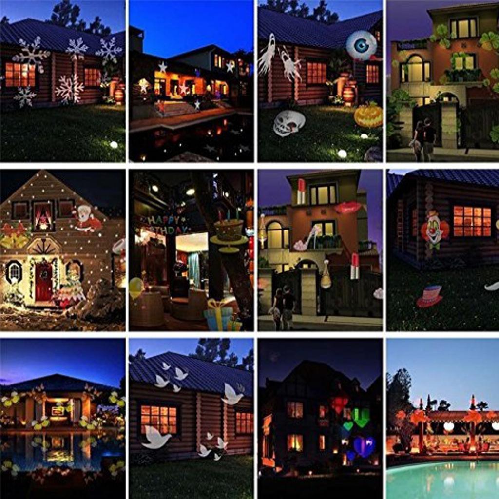 Christmas Party Waterproof Rotating Projection Led Night Light EU Standard