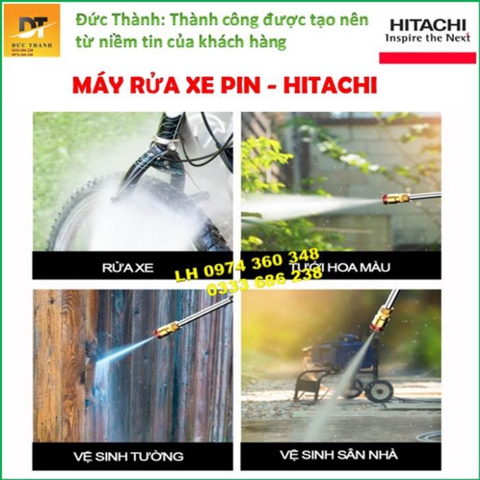 Máy Rửa Xe Pin HITACHI 199V, Rửa Xe-Phun Cây Cảnh, Xịt Rửa Điều Hòa Tiện Lợi