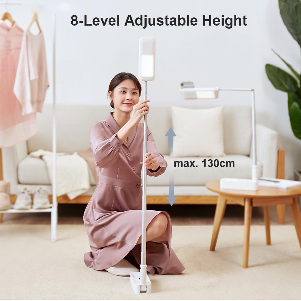 Giá đỡ điện thoại để bàn có thể gập lại di động Giá đỡ điện thoại 130cm Max. Chiều cao với đèn LED có thể xoay 360 ° 