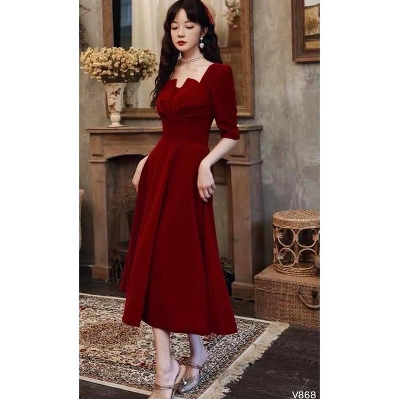 Đầm xoè xếp ly ngực tay phồng có mút ngực xinh lung linh kèm hình thật