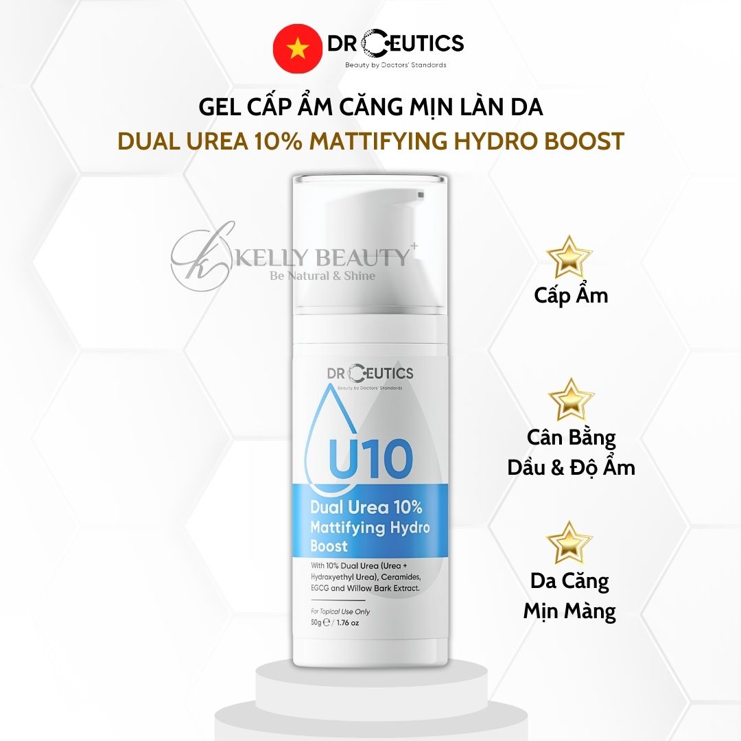 Gel Cấp Ẩm DrCeutics Dual Urea 10% Mattifying Hydro Boost | Kelly Beauty