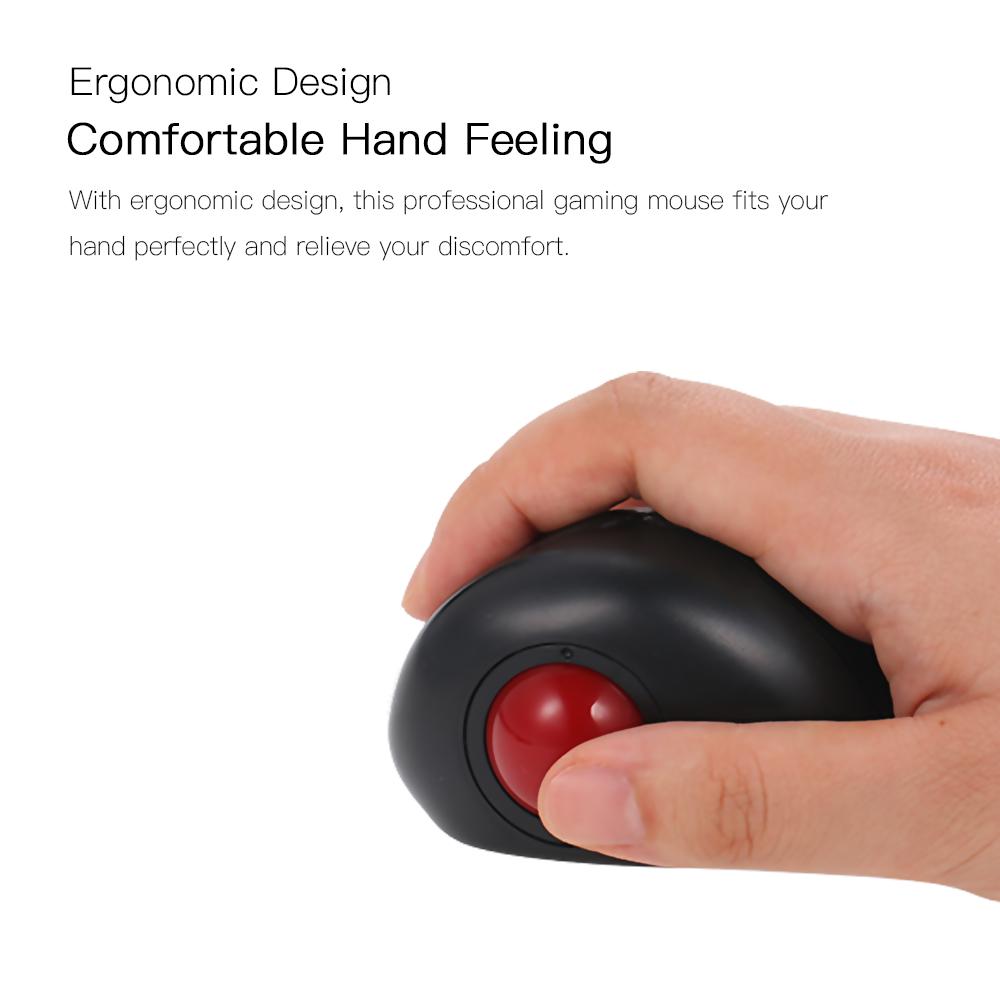 Ergonomic Có Dây Trackball Chuột Quang Cầm Tay Chuột Cho Win7/ 8/ ME/ XP/ NT Máy Tính 4 Có Thể Điều Chỉnh mức DPI Cắm N Chơi, đen