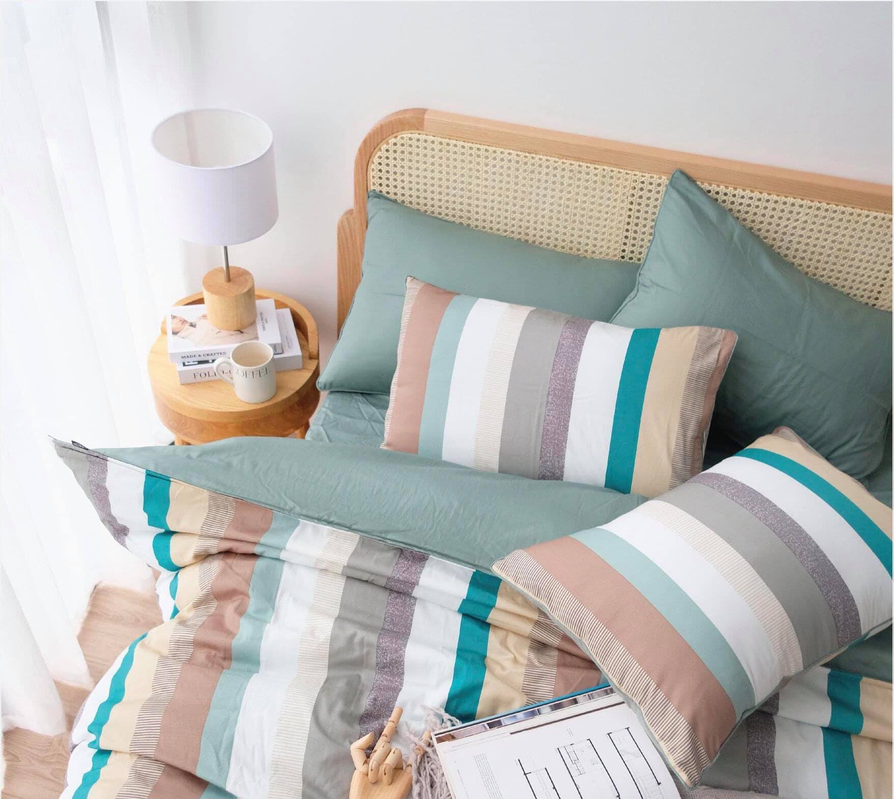 Bộ Ga Chần Bông + Chăn Chần Bông Cotton Hàn Quốc