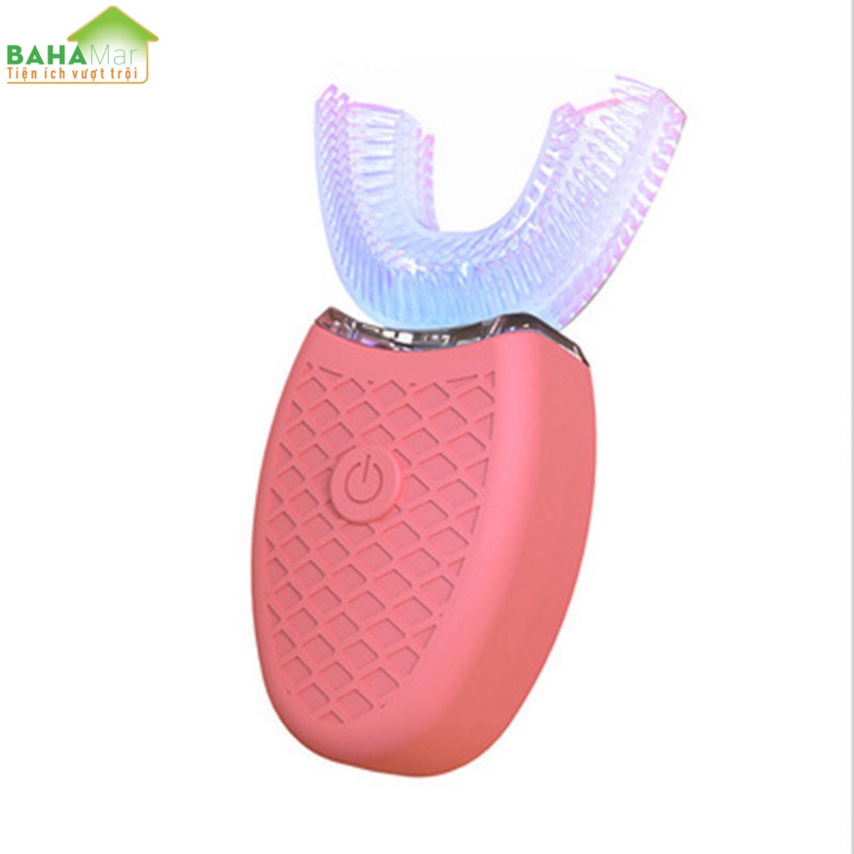 BÀN CHẢI ĐÁNH RĂNG ĐIỆN TỰ ĐỘNG CHỮ U 360 ĐỘ CÓ ÁNH SÁNG XANH KHỬ TRÙNG BAHAMAR làm cho việc đánh răng trở nên dễ dàng và sạch sẽ toàn bộ mặt trước