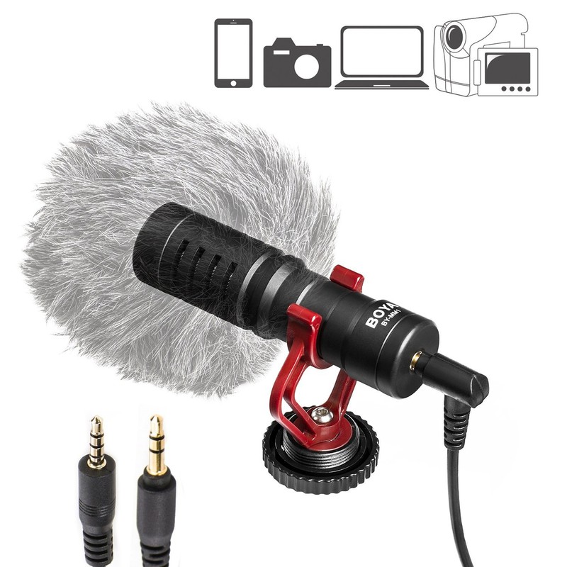 BOYA BY-MM1( Tặng Kèm Đệm Lót) Mic Thu Âm Cho Máy Ảnh DSLR, Mirroless, Smartphone - Hàng Chính Hãng