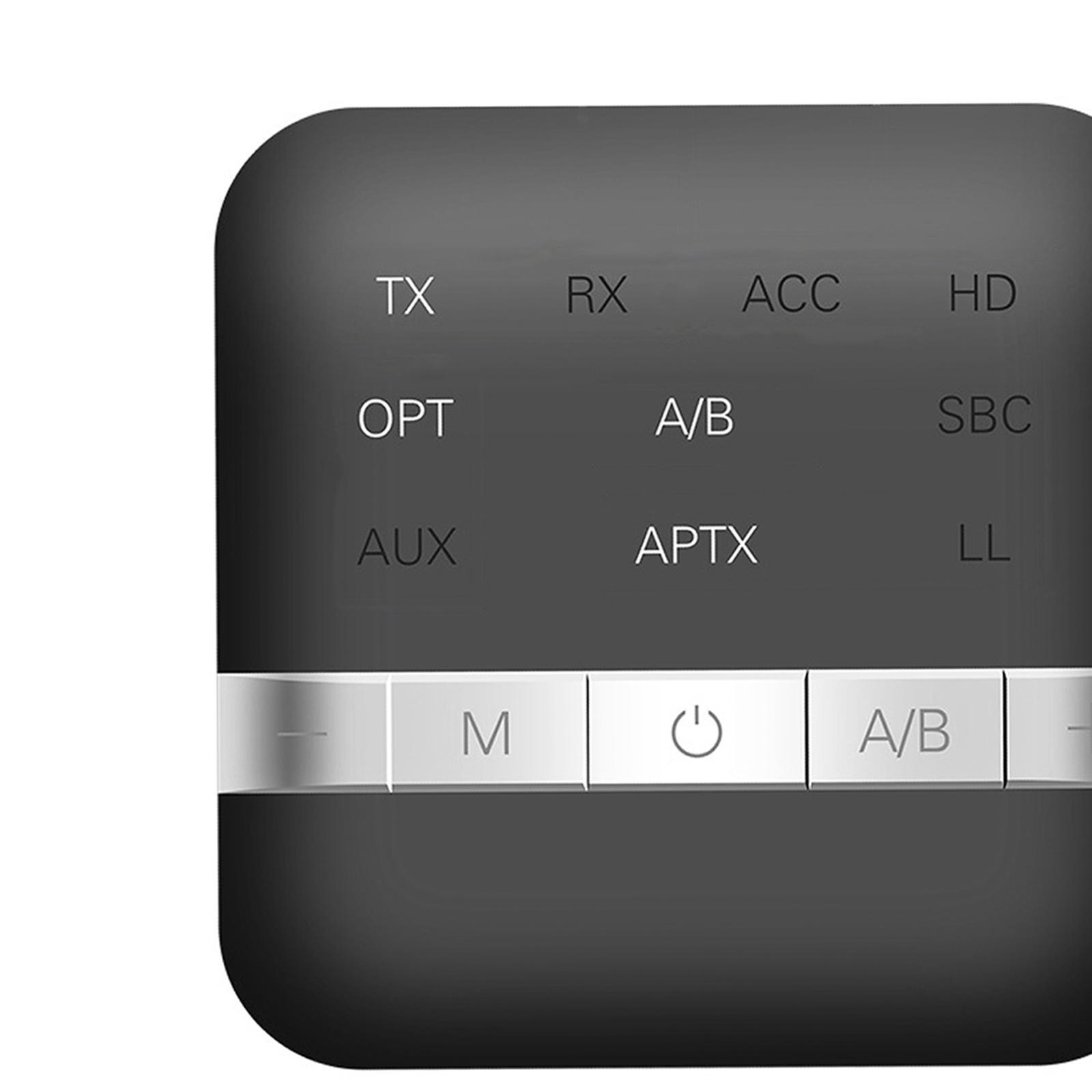 Bluetooth 5.0 Transmitter & Receiver Optical Audio Adapter Low Latency Black