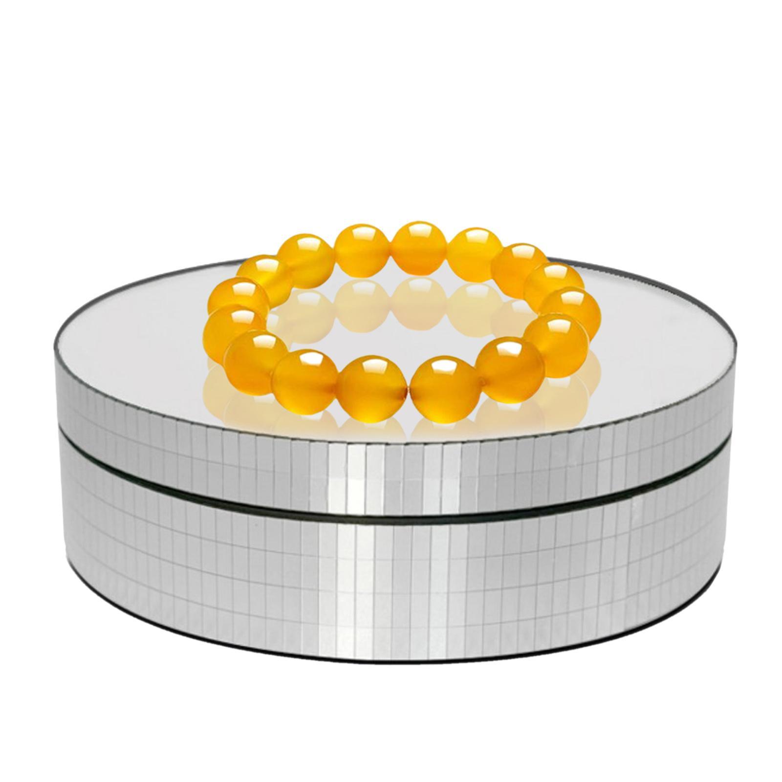 USB Powered Electric Rotating Display Stand Mirrors Turntable Jewelry ;