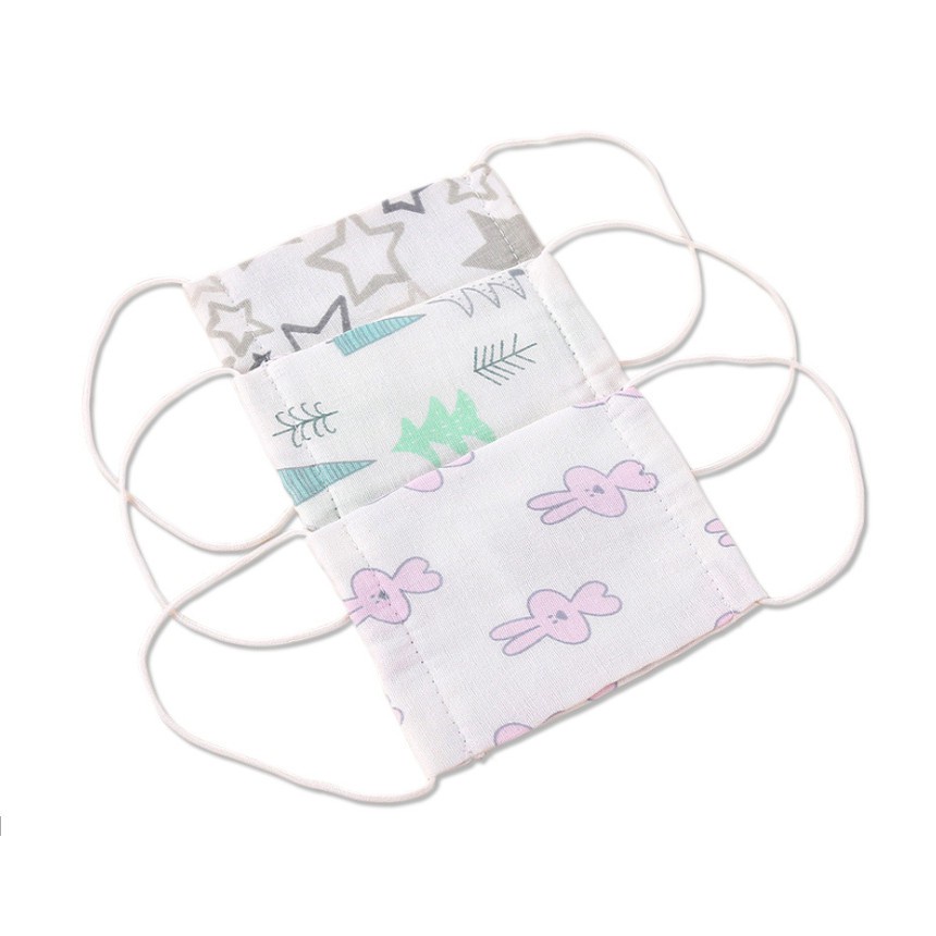 Khẩu trang vải cotton xô cho bé, dày dặn 4 lớp, chống bụi cực tốt cho các con