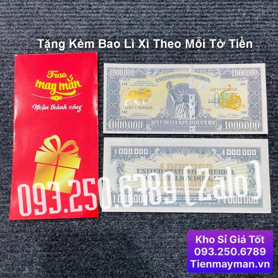 Tiền lì xì 1 Triệu USD mạ vàng 12 con giáp ý nghĩa phong thủy - tặng kèm bao lì xì , Lì Xì Tết