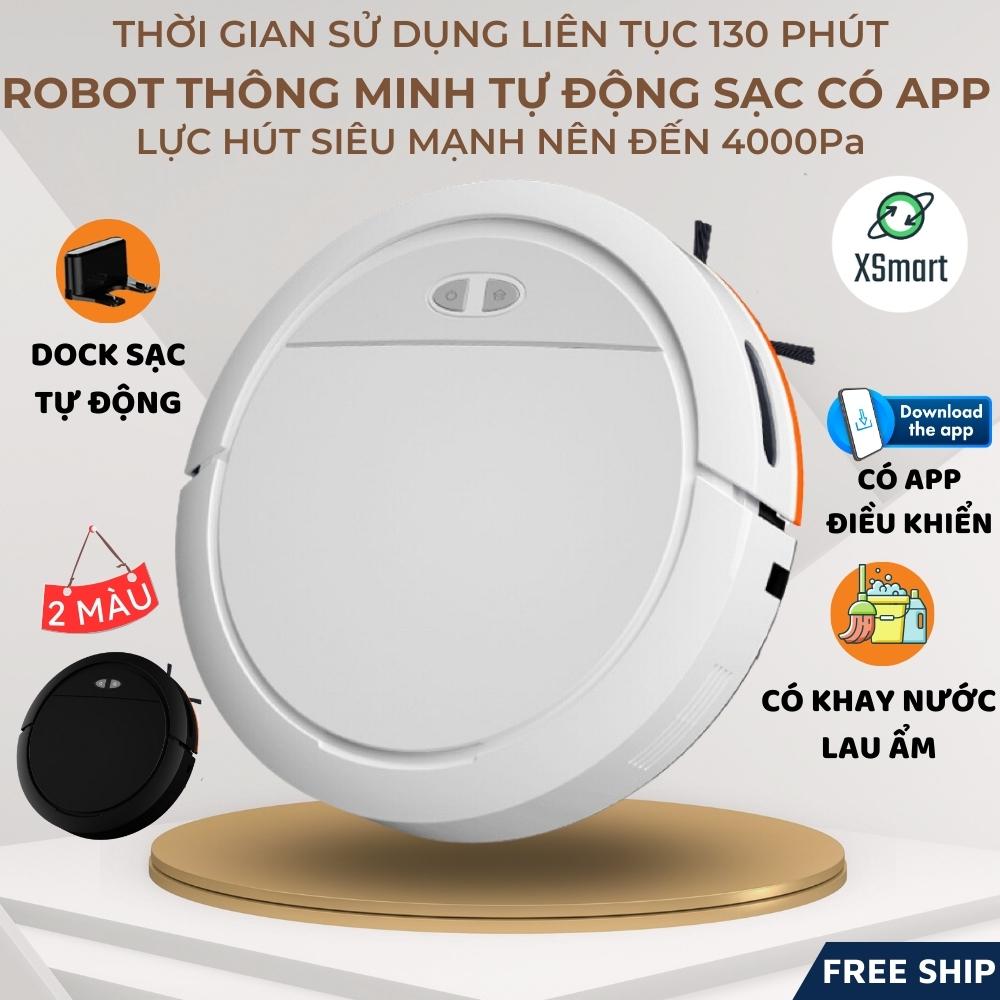 Robot Hút Bụi Lau Nhà Thông Minh Cao Cấp OB16 Lực Hút Siêu Mạnh, Có App Giọng Nói Tiếng Việt, Tự Động Sạc-Hàng Chính Hãng