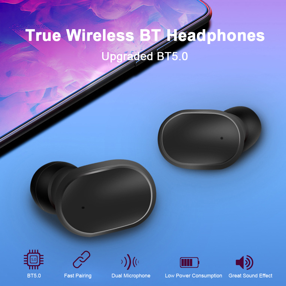 Tai Nghe Nhét Tai Không Dây Bluetooth 5.0 TWS Với Mic Âm Thanh Nổi Twins Kèm Hộp Sạc