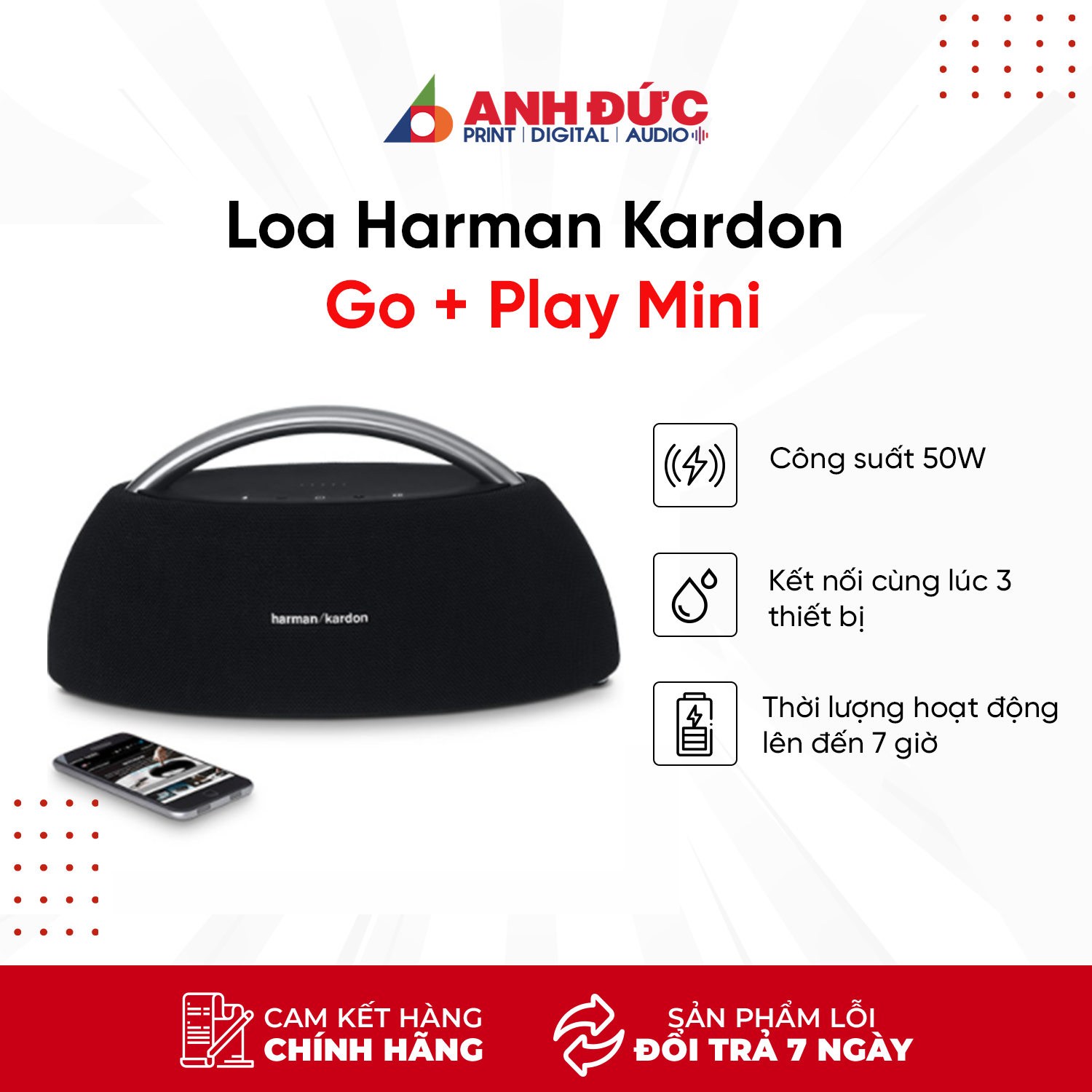 LOA HARMAN KARDON GO PLAY MINI- hàng chính hãng new 100%