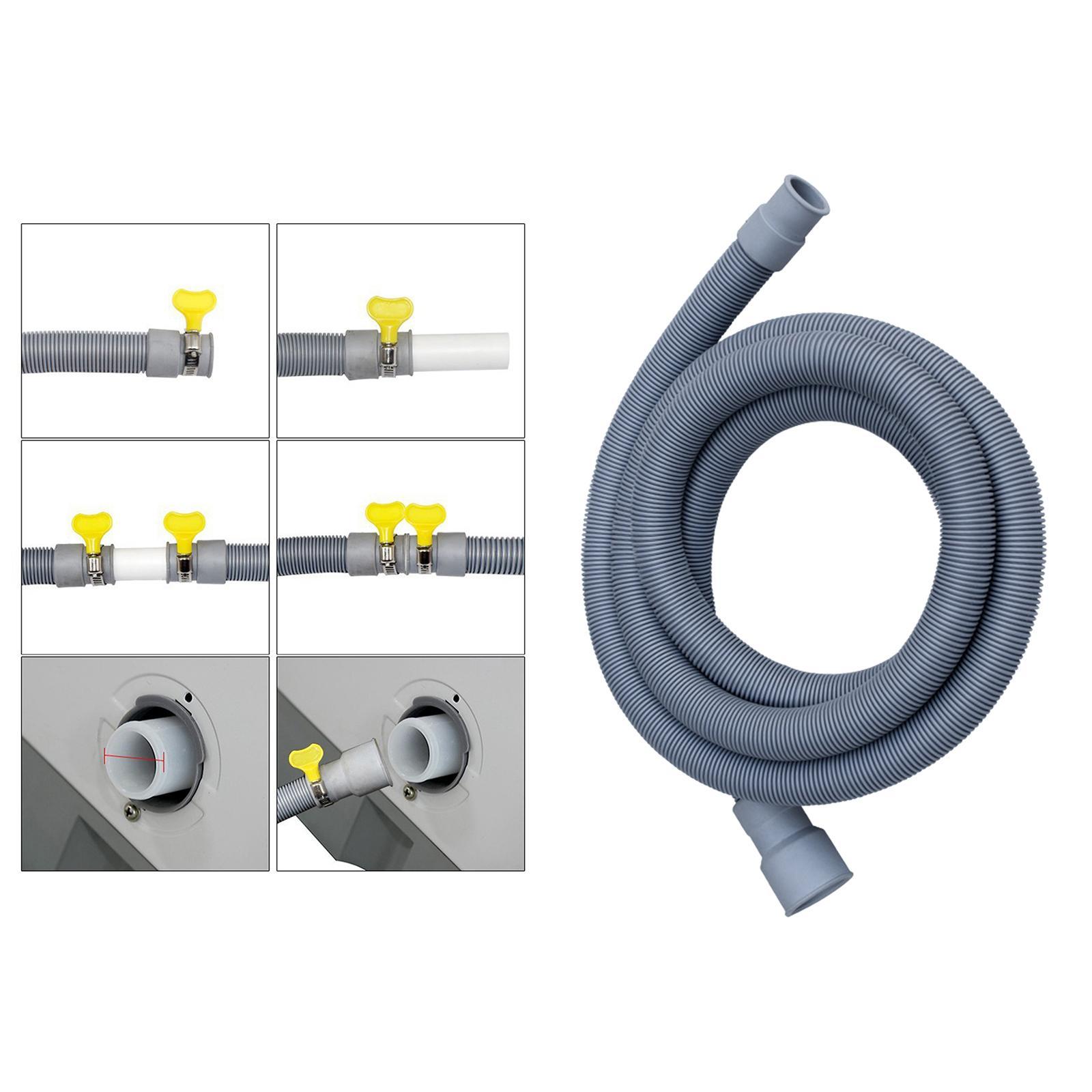 Washing Machine Drain Hose Flexible Universal Fit Replacement Accessory 1m