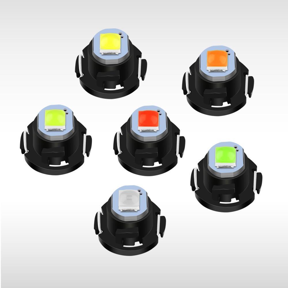 10pcs T3 LED 3030 SMD Led Bulb T4.2 T4.7 Indicator Light Bulb Car Dashboard Warning Indicator Light Instrument Lamp Auto Lamp