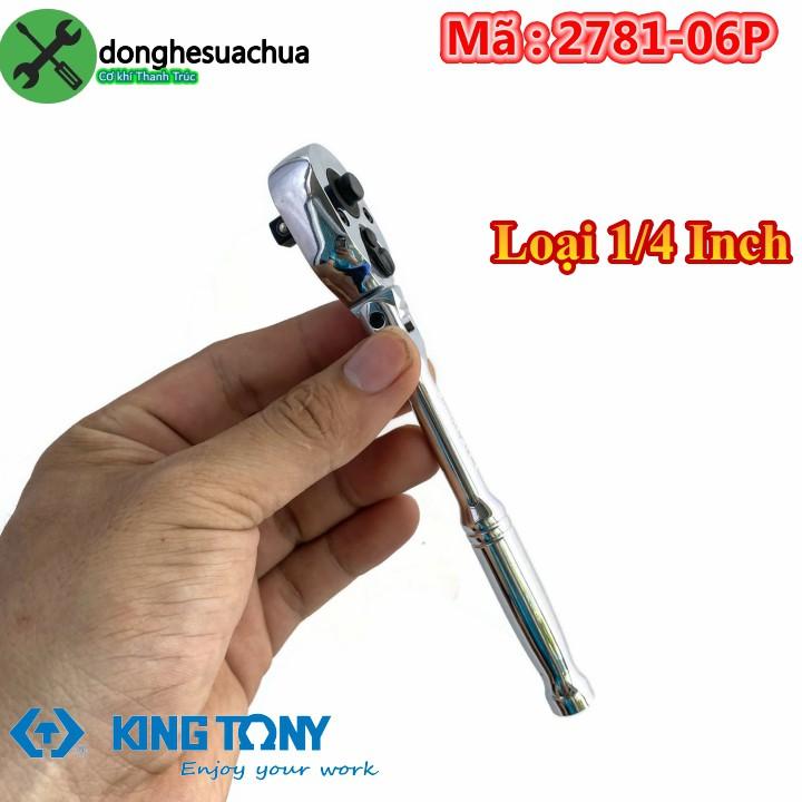 Cần siết tự động 1/4 Kingtony 2781-06P dài 150mm, gật gù, có nút nhấn