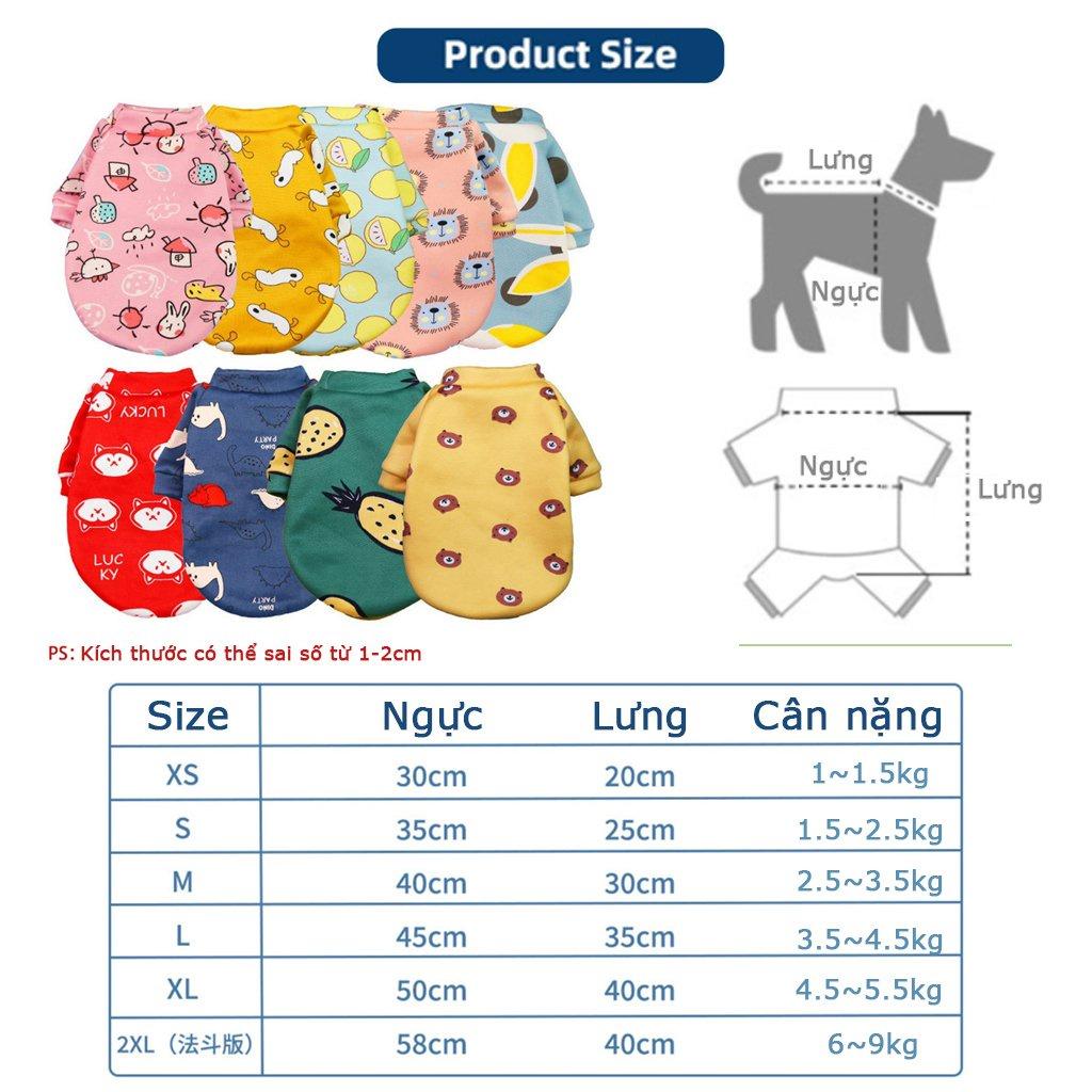 Áo Nỉ cho Chó Mèo Thú Cưng - Hàng đẹp cực xinh - Lida Pet Shop