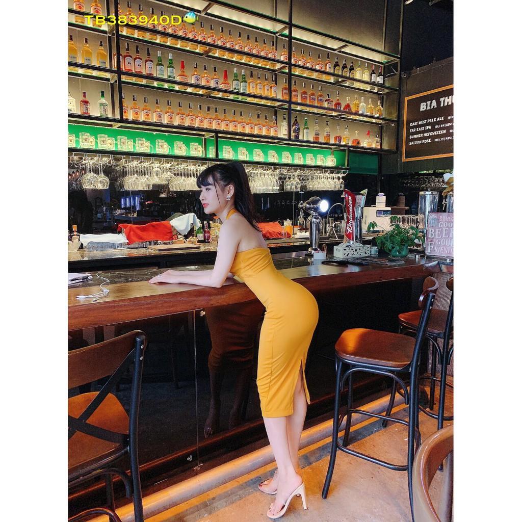 ĐẦM BODY CỔ YẾM CỘT DÂY NÚT CỰC QUYẾN RŨ MẪU MỚI NHẤT 2019