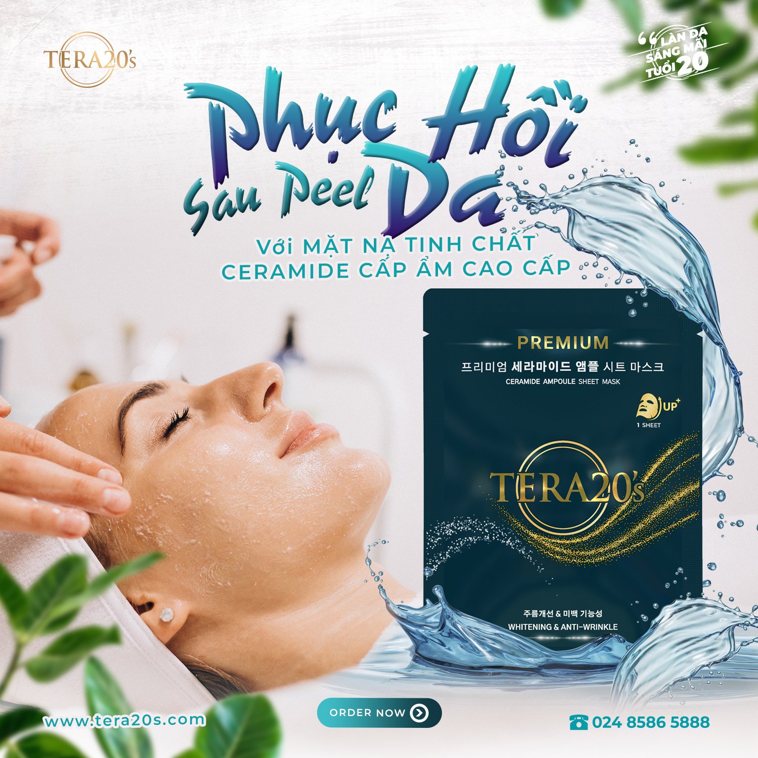 Mặt nạ tinh chất Ceramide TERA20's dòng Premium cao cấp