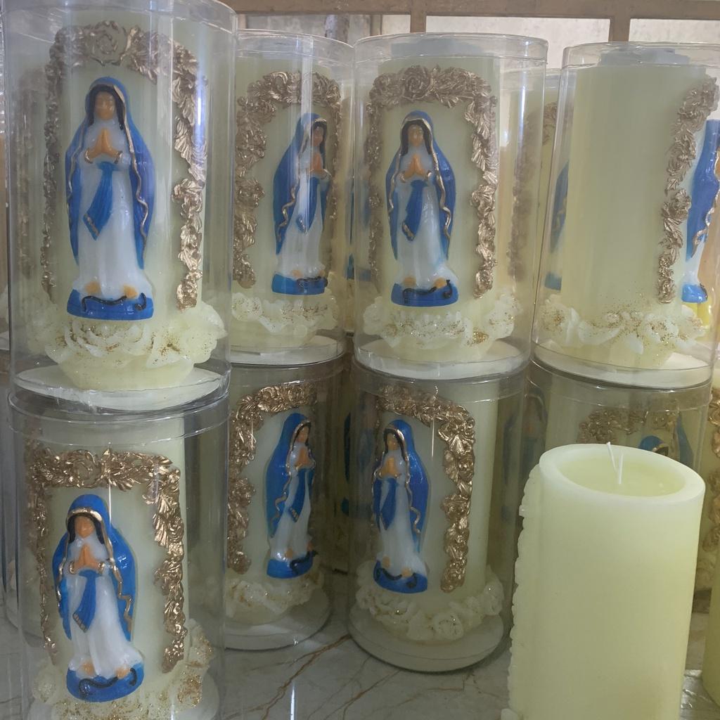 Nến mẹ Maria (cháy 70 giờ) - trụ nến Thờ Công Giáo - Đèn cầy trang trí cao cấp candle shop