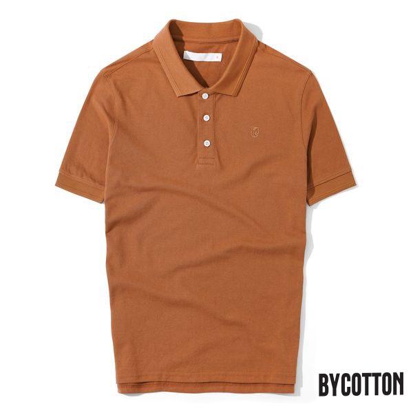 Áo Thun Polo Nam Cổ Bẻ Nâu BY COTTON Brown Basic Polo