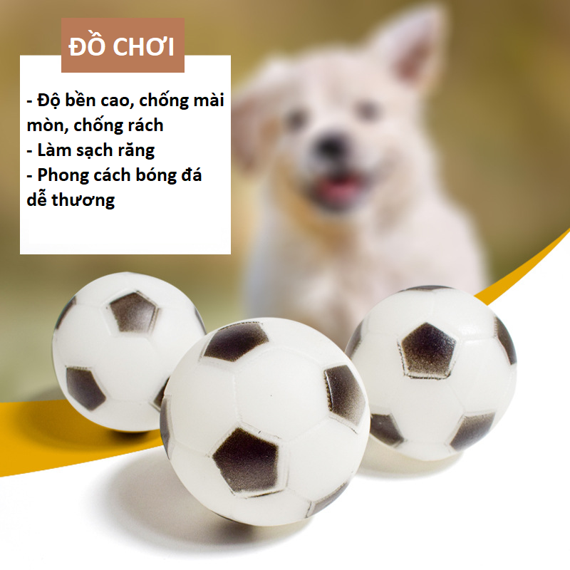 Đồ Chơi Chó Mèo Hình Quả Bóng Đá Phát Tiếng Kêu