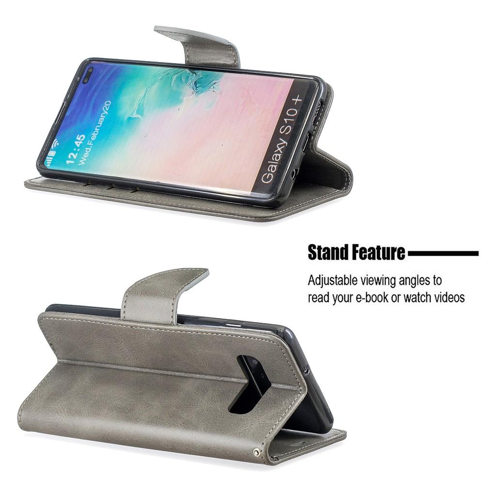 Ốp lưng điện thoại dạng ví da lật có ngăn đựng thẻ cho Samsung Galaxy S10 S9 Plus S10+ S9+ S10e J730 J530 J330
