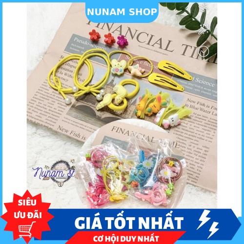 SET 15 - KẸP VÀ CỘT TÓC ĐỦ LOẠI PHỐI THEO MÀU - NUNAM SHOP