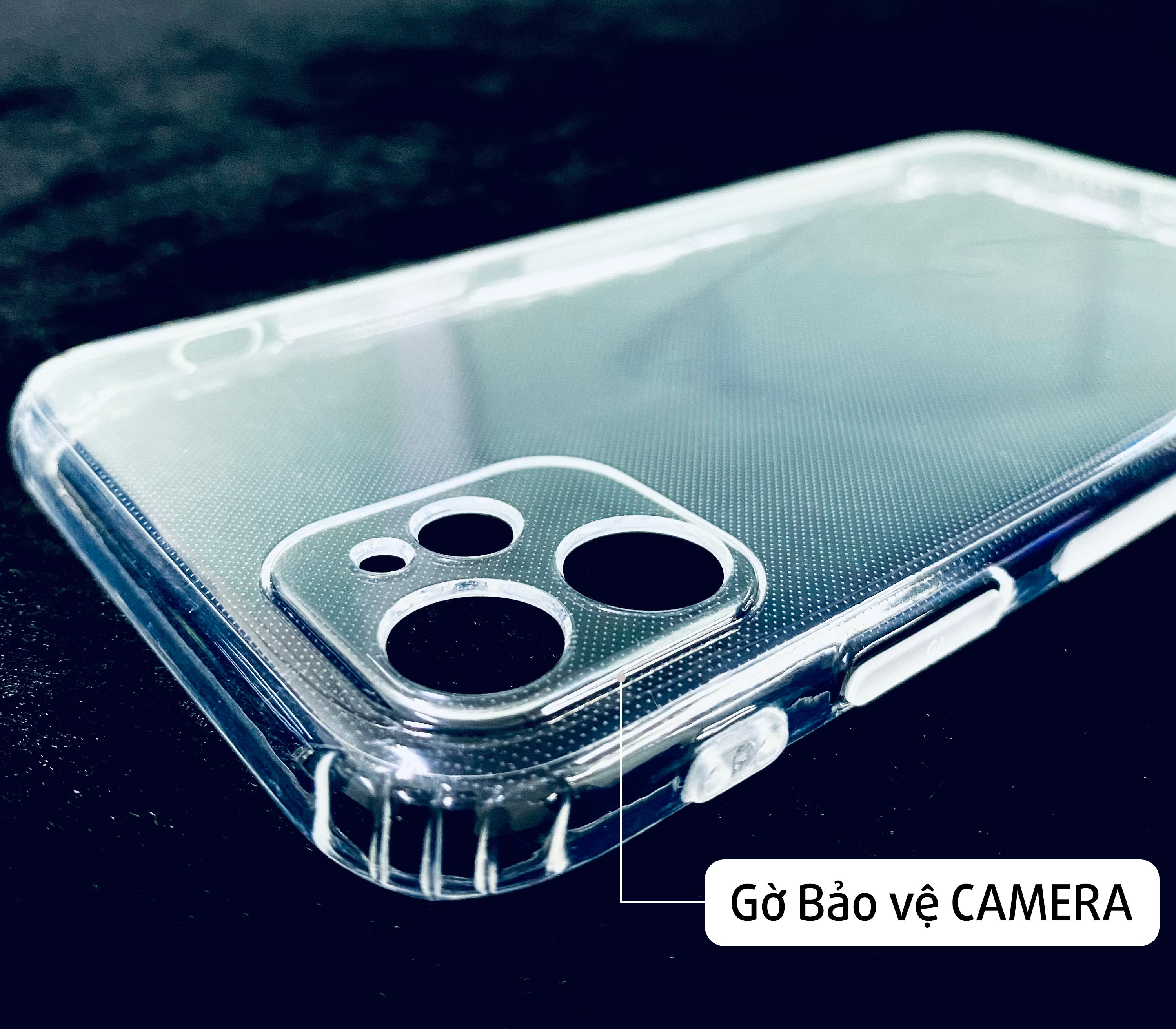 Ốp Lưng CHỐNG SỐC BẢO VỆ CAMERA Cho Điện Thoại IPHONE 11 - Silicone dẻo trong suốt, cạnh viền nhám chống trượt- Hàng Chính Hãng