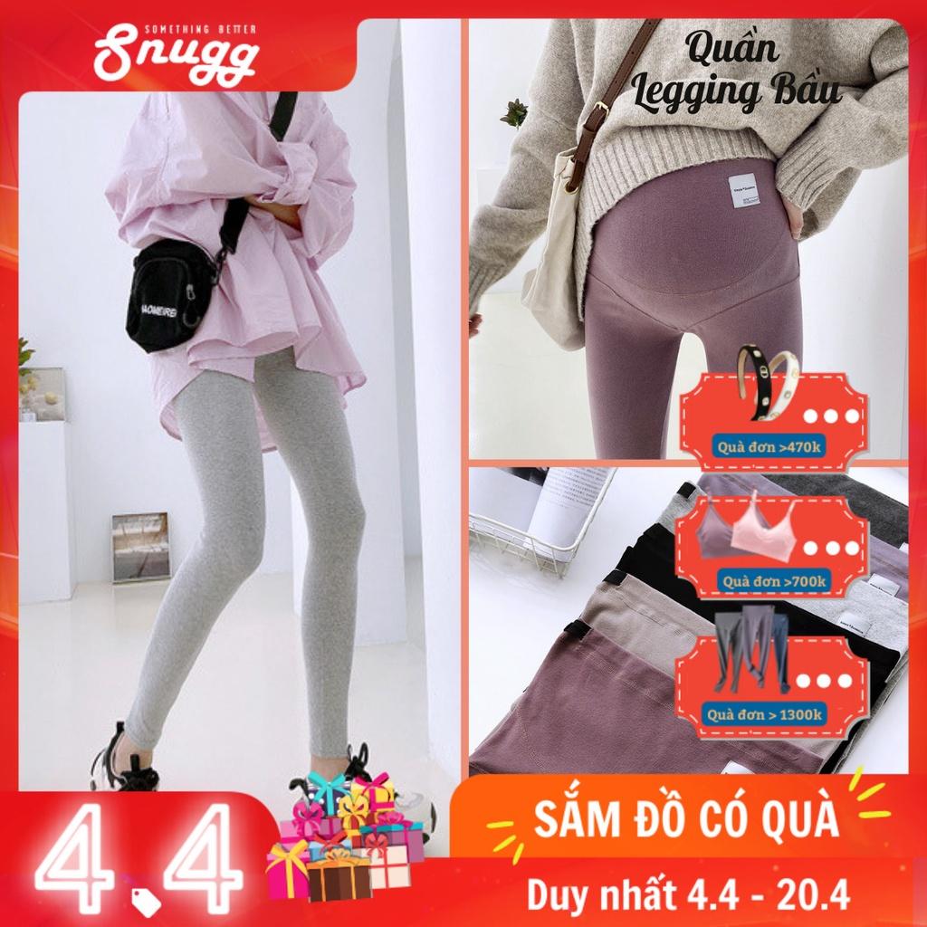 (60-85kg) Quần Legging Bầu Cạp Cao Cashmere dệt kim Dandelion Snugg Việt SNU2113