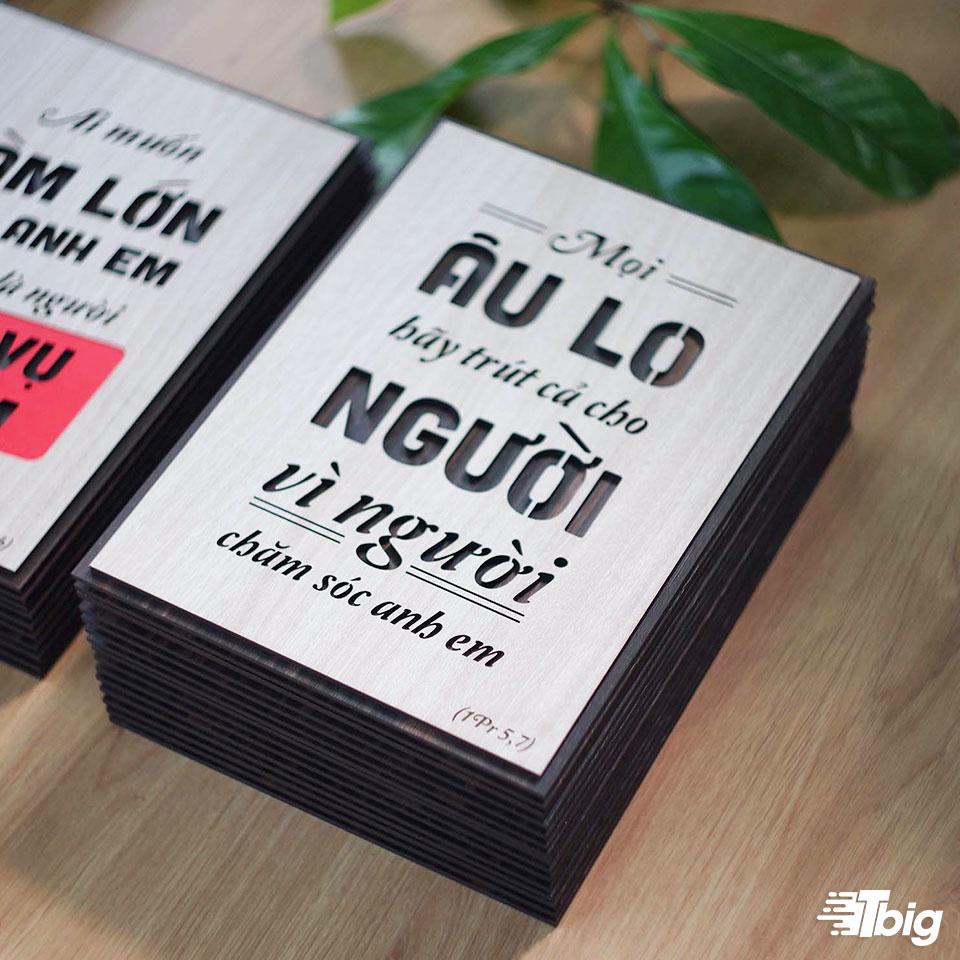 Tranh công giáo TBIG-CG002: Mọi âu lo hãy trút cả cho người vì người chăm sóc anh em 40x55cm