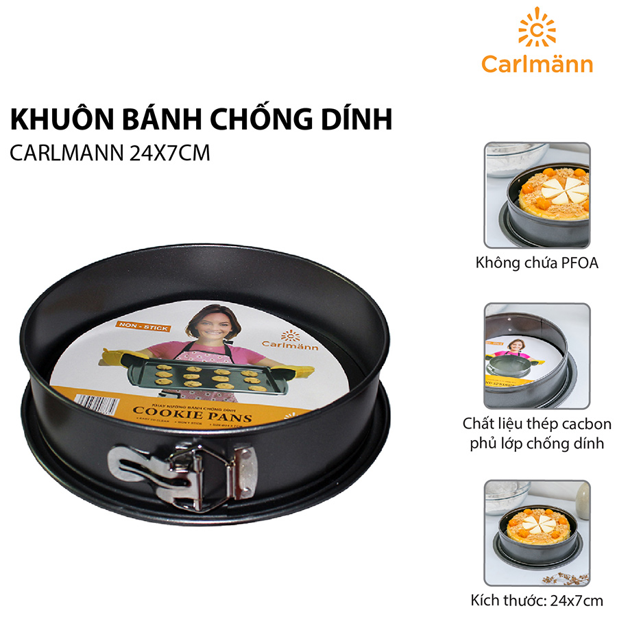 Khuôn Bánh Chống Dính Carlman Size 24x7cm SL4S003