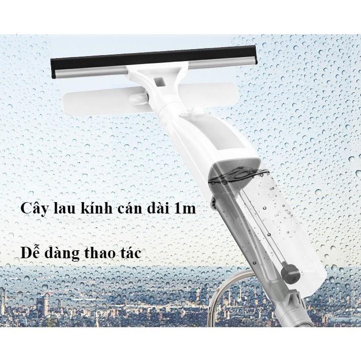 Cây lau kính chuyên dùng cho ô tô cán dài 1m, tặng 1 viên sủi lau kính gd329