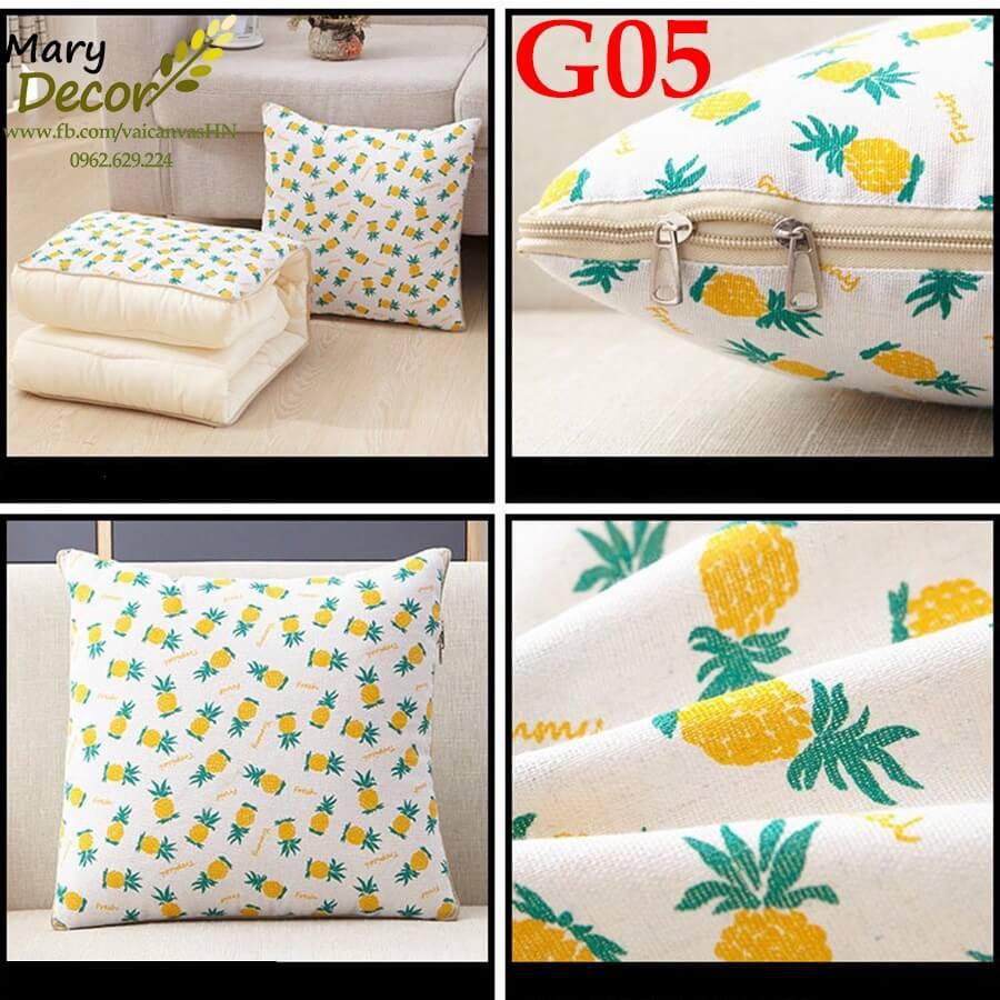 Gối tựa sofa - họa tiết Dứa vàng G-G05