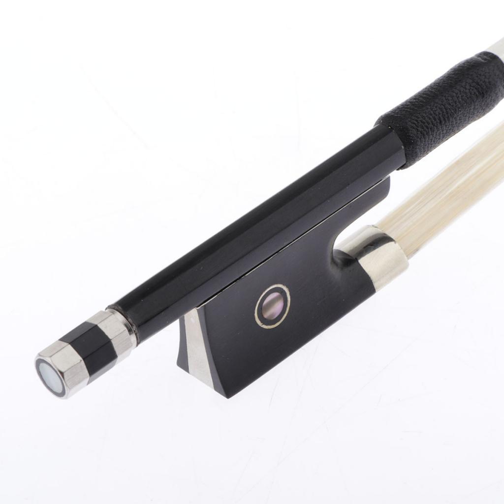 1/2 Black Carbon Fiber Violin Bow Horsehair Bow Violin Bow Accessories
