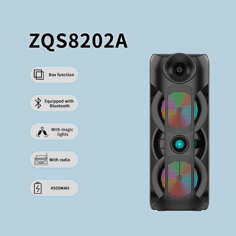 Loa Bluetooth công suất cao mới Home Dual 8 inch Squetooth Square Outdoor Audio âm thanh với micrô điều khiển từ xa micrô Color: ZQS4245