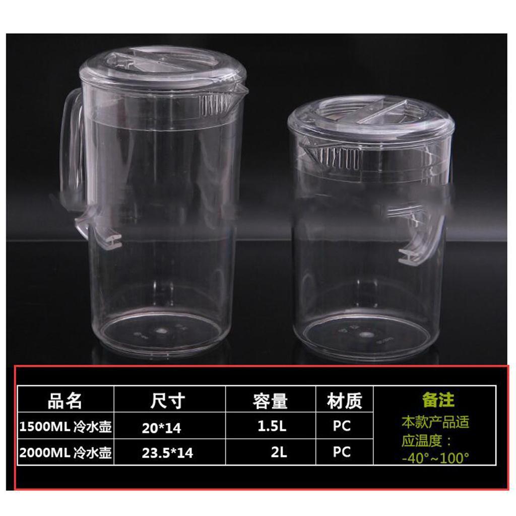 Acrylic Pitcher With Lid For Water, Tea, Lemonade, Milk Storage