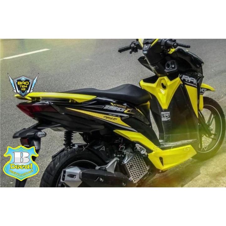 Tem rời dán xe vario racing vàng đen - Bi Decal