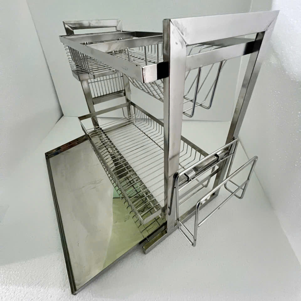 Kệ Chén Đa Năng Kibath Để Bàn Có Khay Hứng Nước KB-966