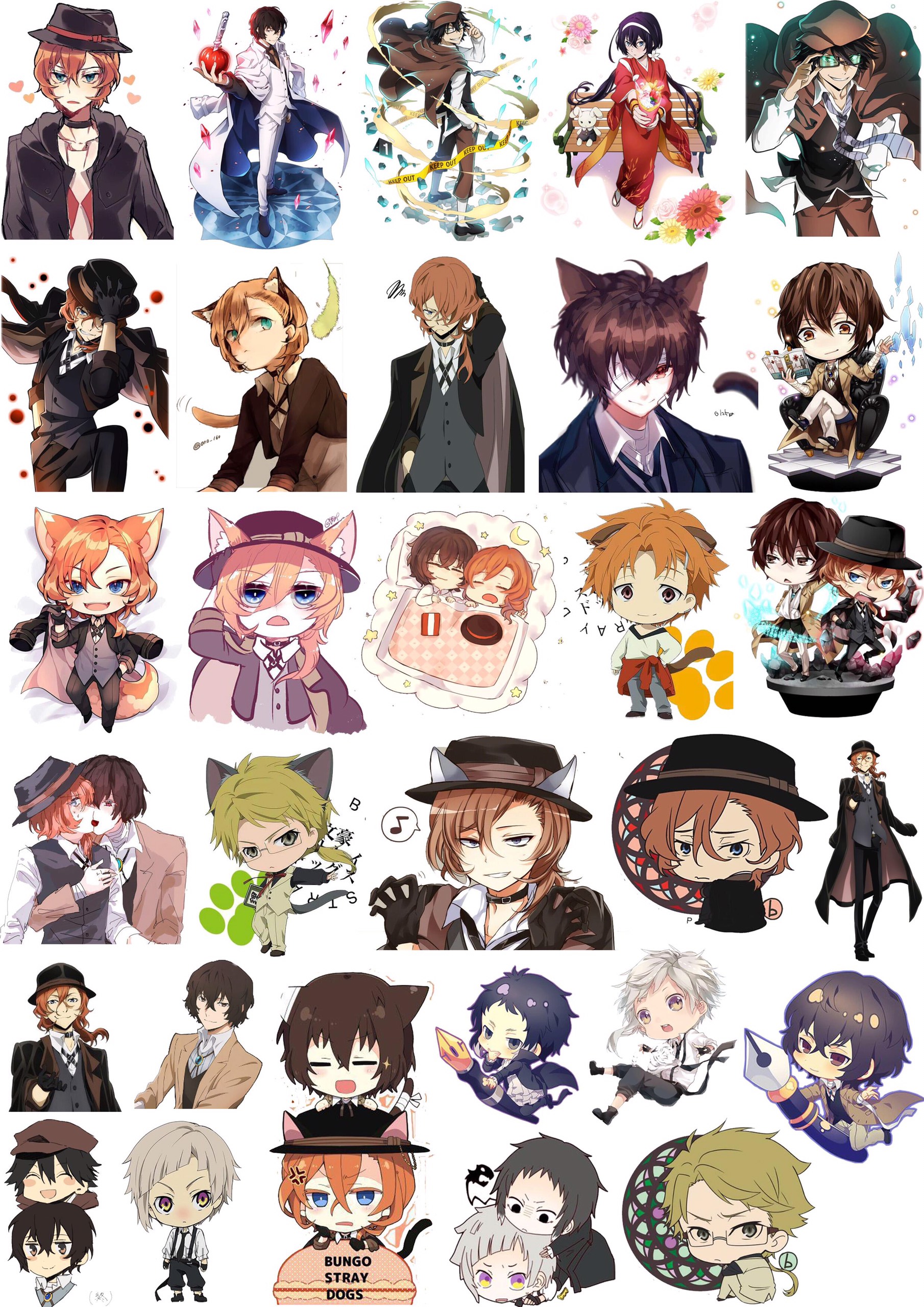 ảnh sticker Bungou Stray Dogs 50 ảnh