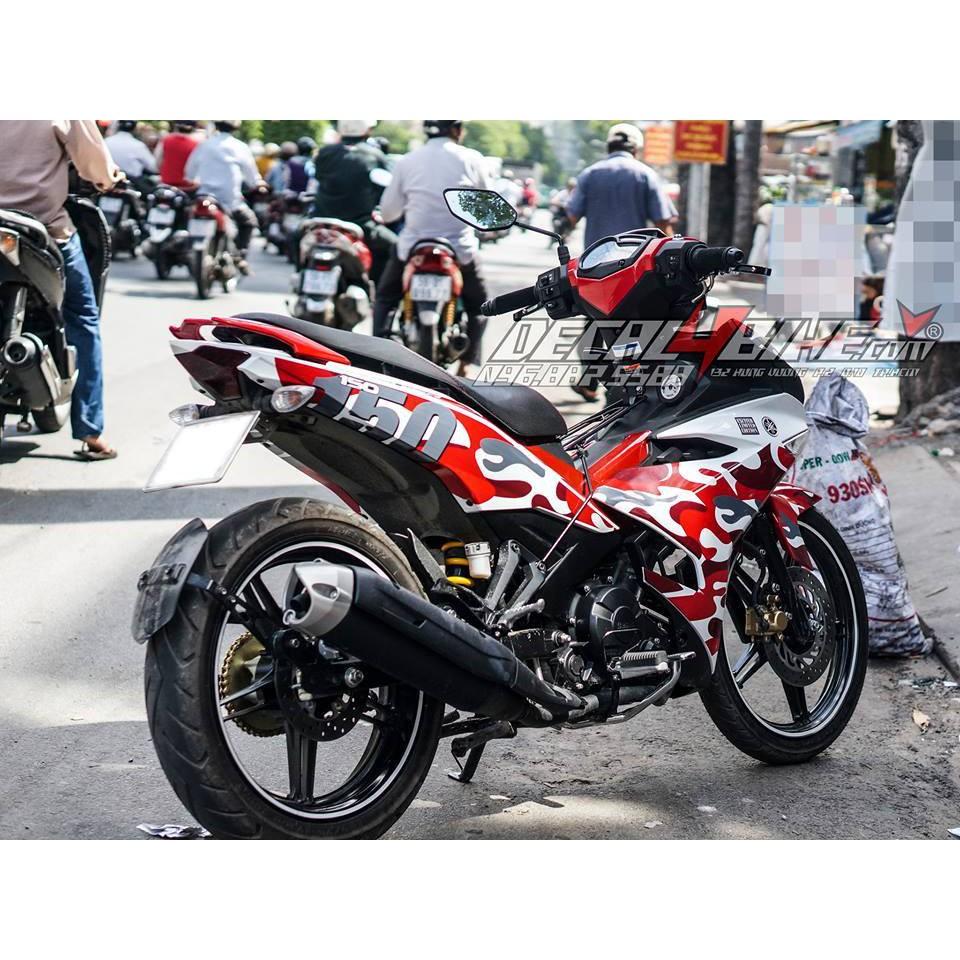 Tem dành cho xe Exciter 150 CAMOU REDWHITE