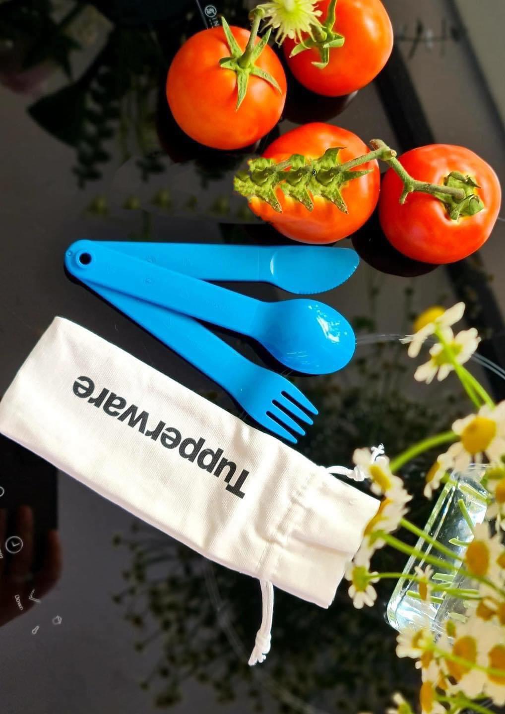 Bộ Dao Muỗng Nĩa Tupperware Cutlery Set 3 Kèm Túi