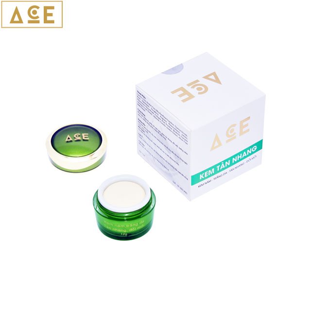 Combo liệu trình nám ACE, Kem nám tàn nhang đồi mồi 12g, Serum mụn thâm nám sạm 10ml, Tẩy tế bào chết nhân sâm 120ml