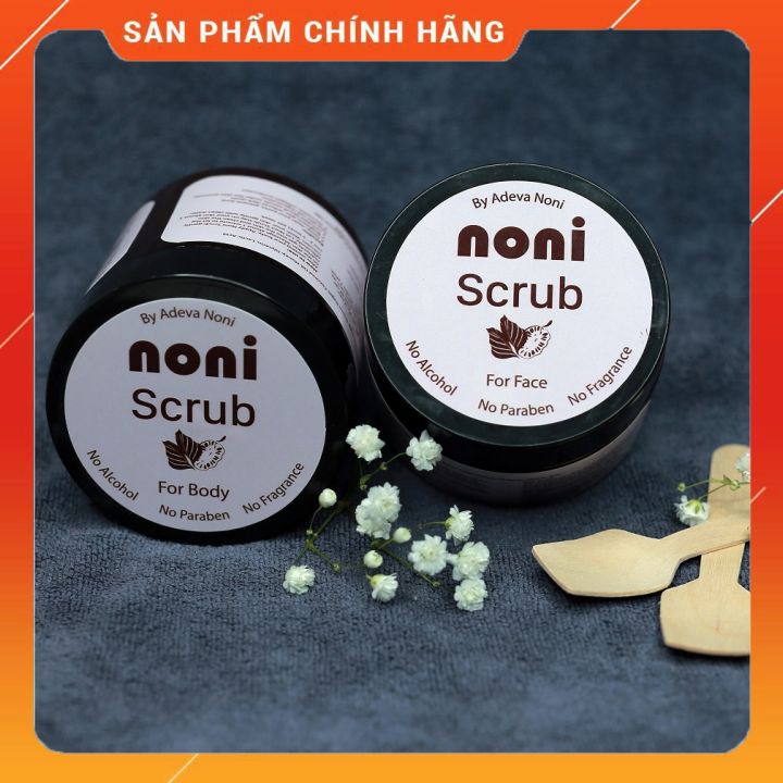 COMBO Tẩy tế bào chết thiên nhiên (Body và Mặt) - cho làn da sáng mịn đều màu - Adeva Noni